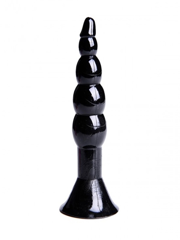 Backpart Boğumlu Vantuzlu 11.5cm Anal Tıkaç - Siyah